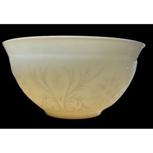 Vintage Anchor Hocking Serving Bowl Punch Bowl Large White Depression Glass Bowl